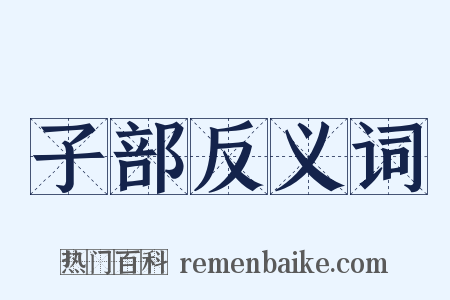 子部反义词是什么意思的图片